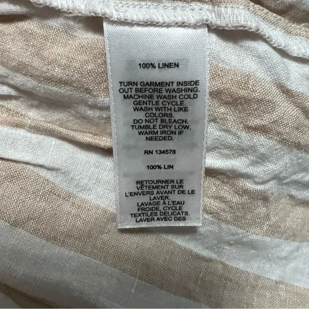 Vineyard Vines Linen Cross Back Coverup Dress Size M